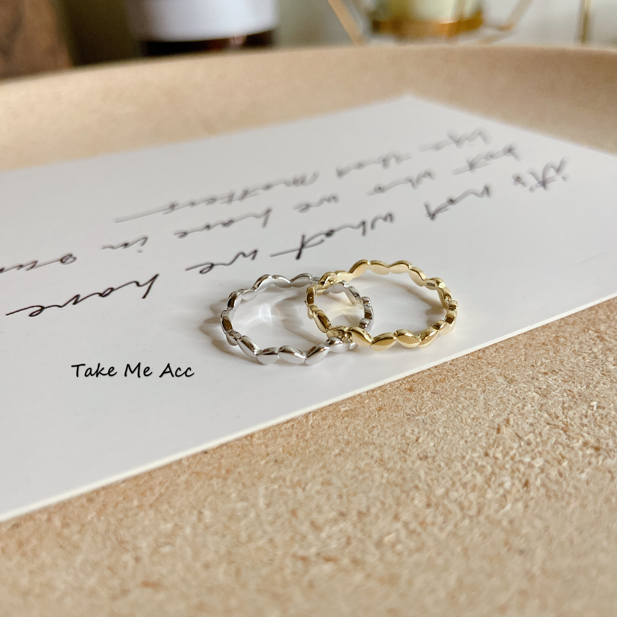 銀杏落葉｜純銀戒指