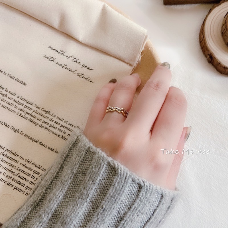 銀杏落葉｜純銀戒指