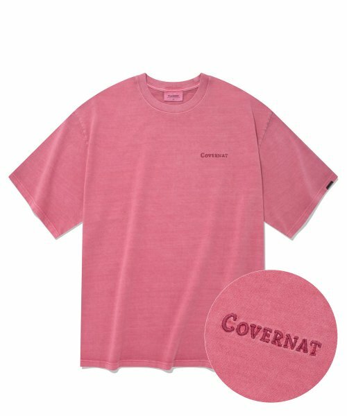 COVERNAT  小Authentic Logo  T恤 短袖 粉色
