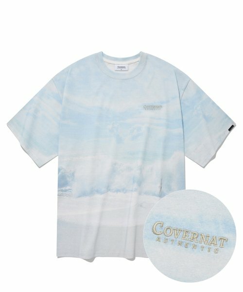 COVERNAT   雲彩渲染 T恤 短袖 白色