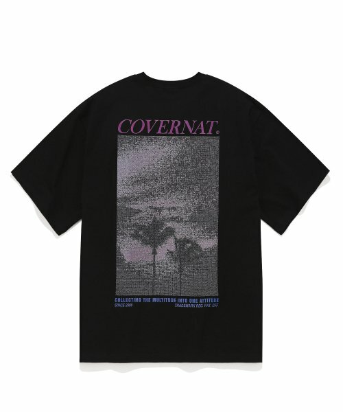COVERNAT  棕櫚樹 T恤 短袖 黑色