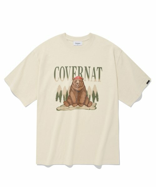 COVERNAT Cap Bear T恤 短袖 象牙色