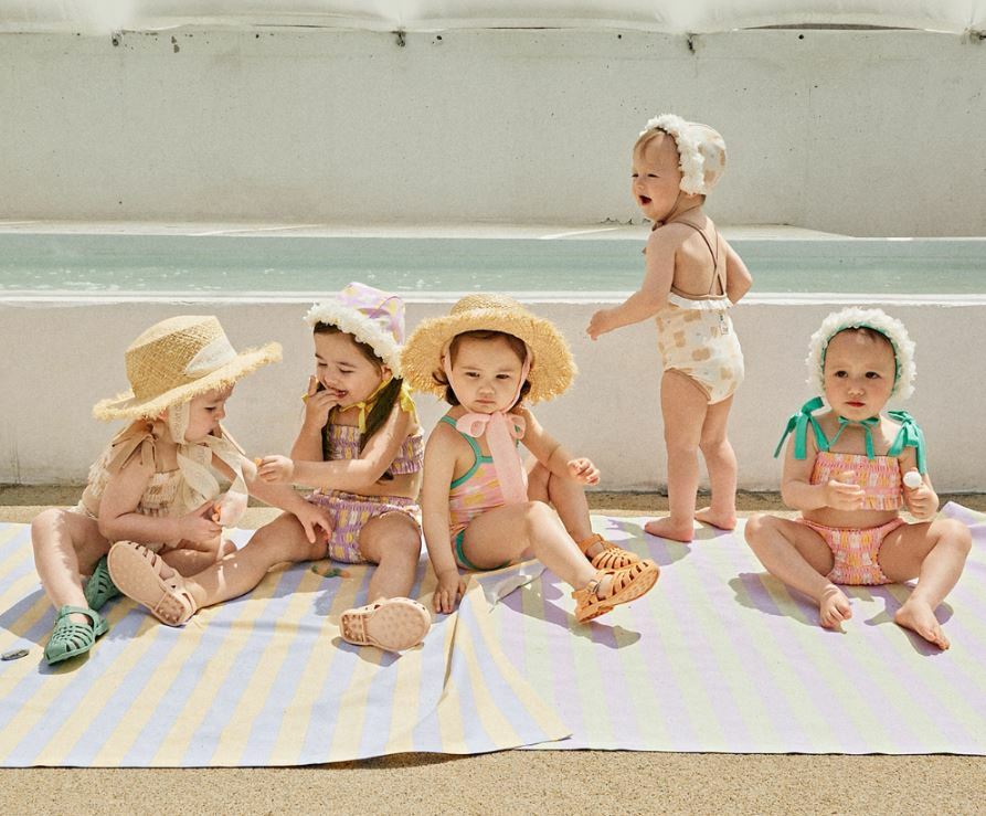 Dot to Dot 夏日炎炎泳裝 - 泡沫花Bikini （3件套 包含泳帽）