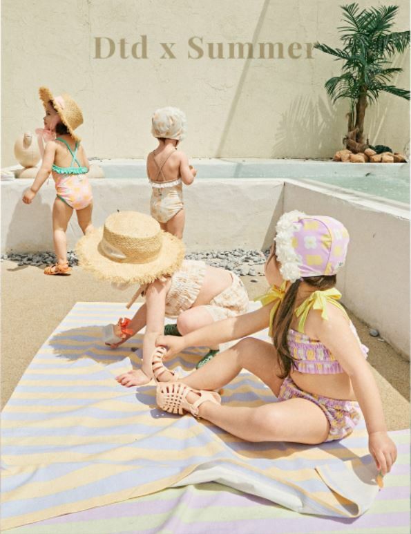 Dot to Dot 夏日炎炎泳裝 - 泡沫花Bikini （3件套 包含泳帽）