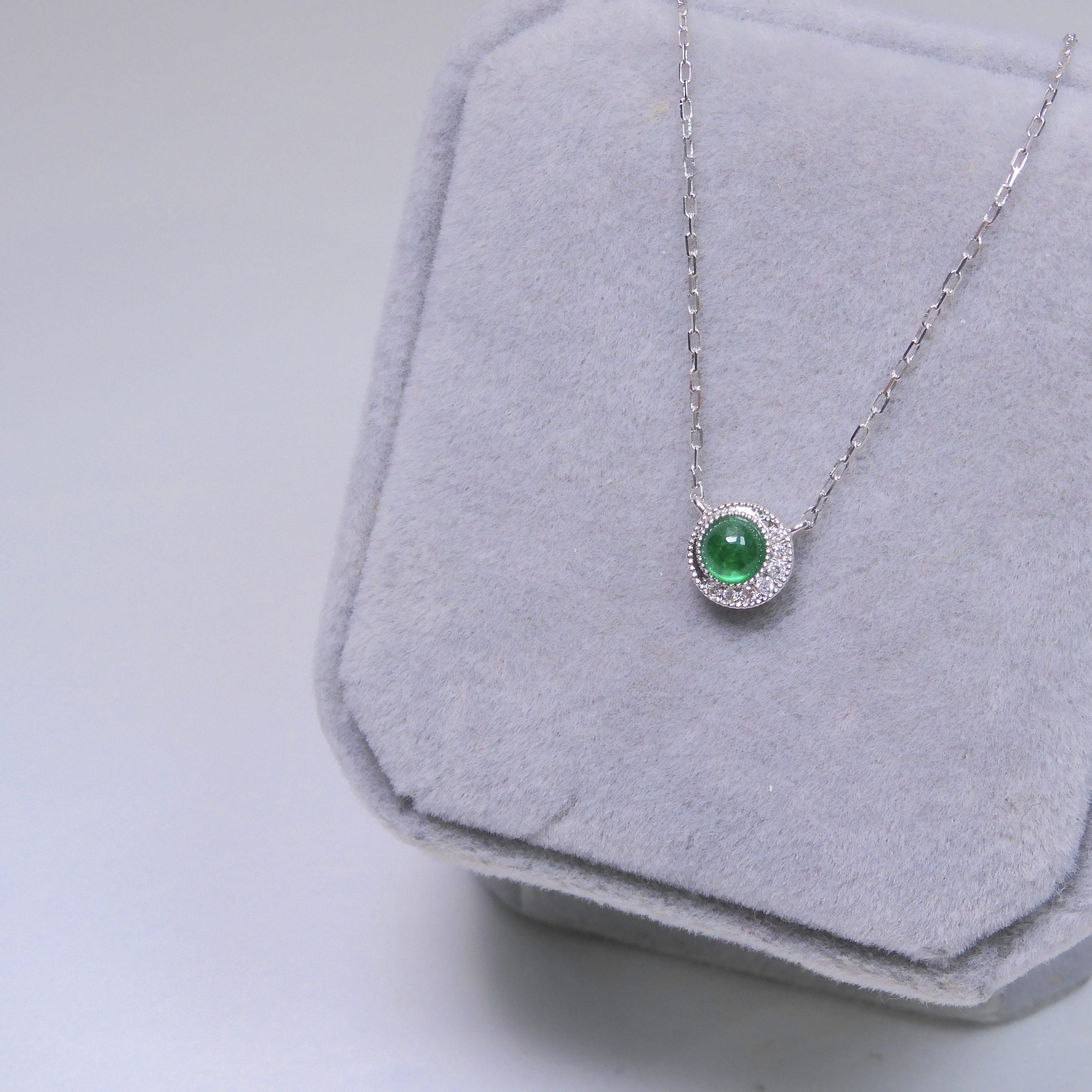 18K金 0.22ct 綠寶石項鏈