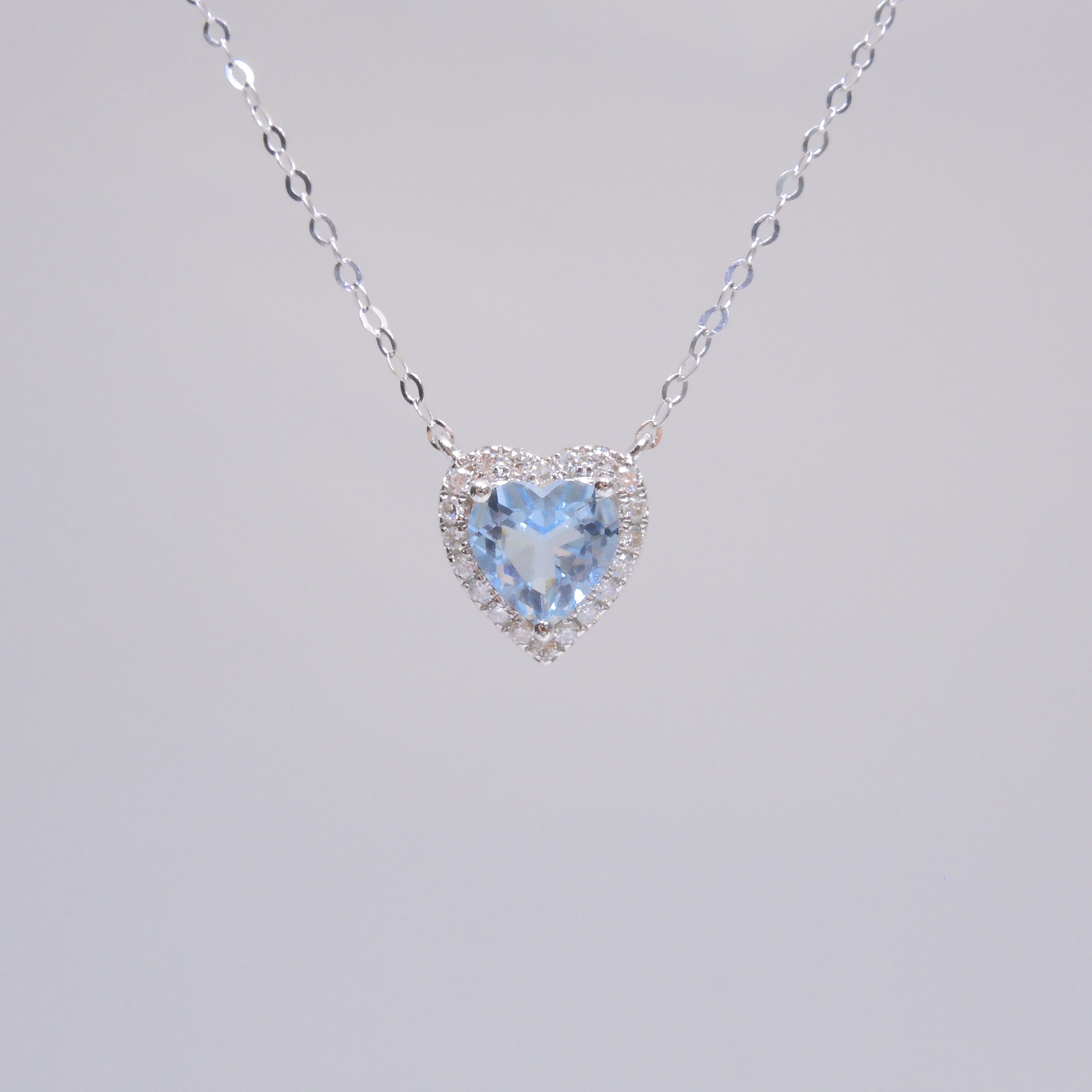 18K金 0.63ct 海藍寶項鏈