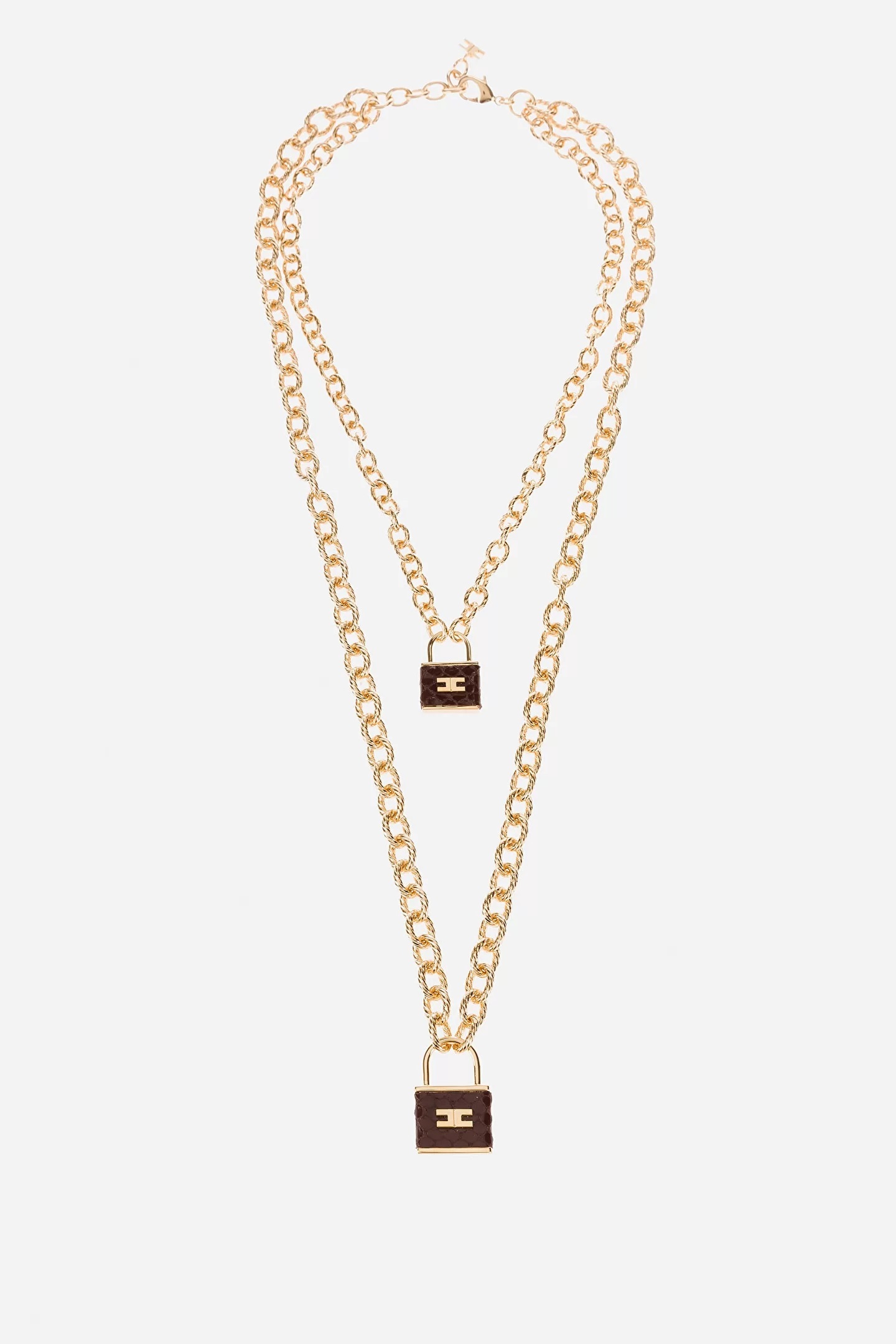 Elisabetta Franchi  皮革紋路雙項鍊