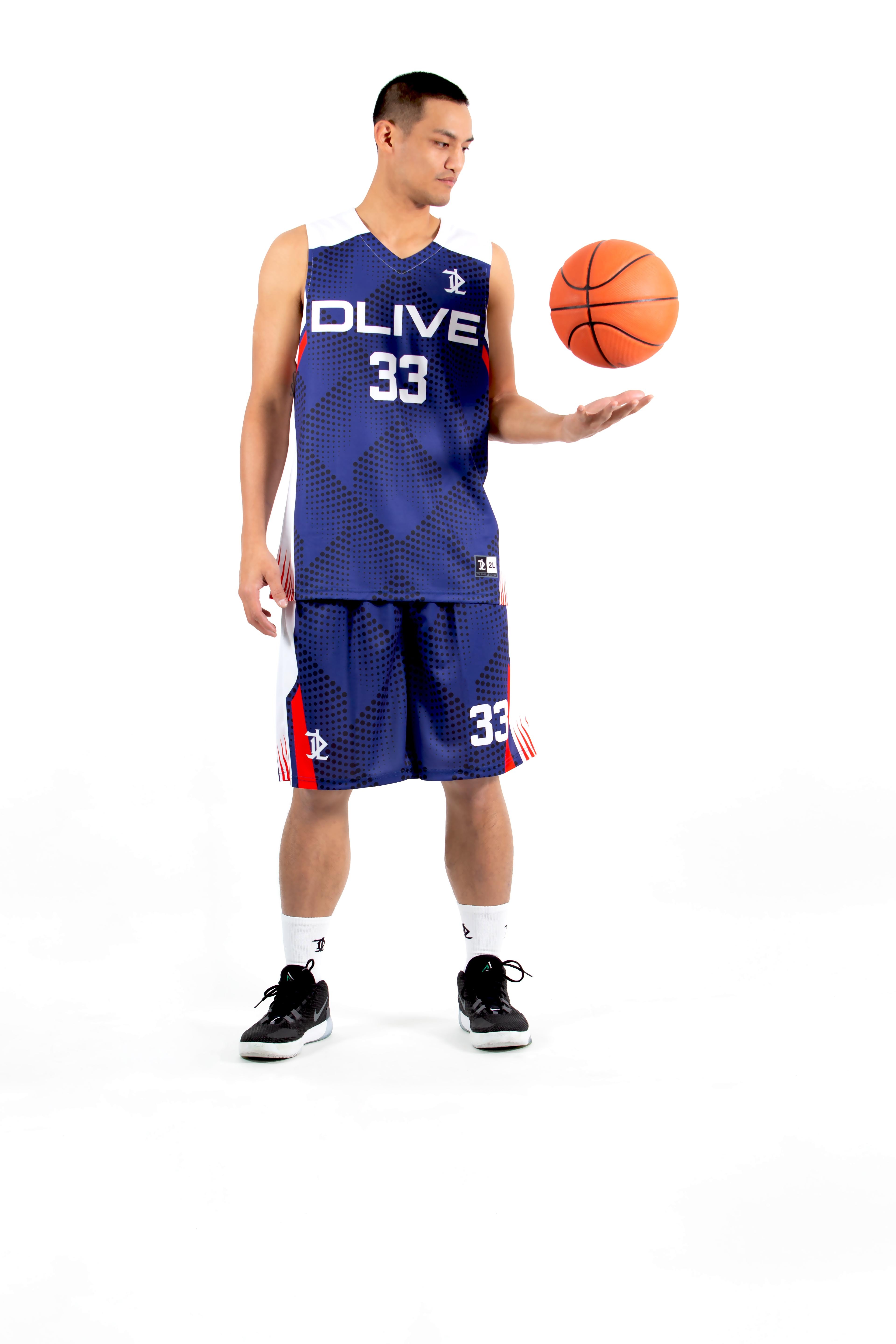 單面昇華V領籃球服 - 實況對戰