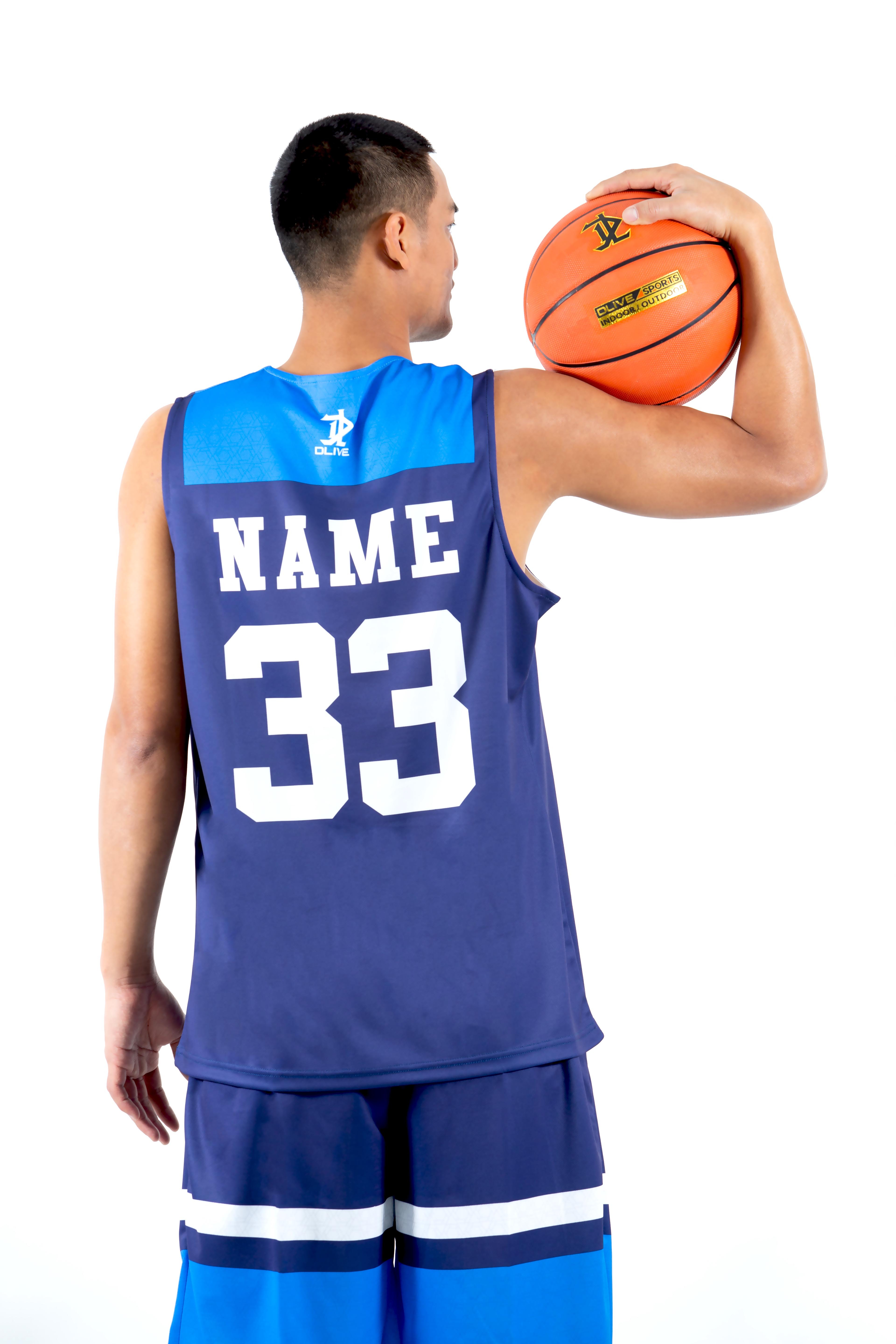 單面昇華V領籃球服 - 波賽頓