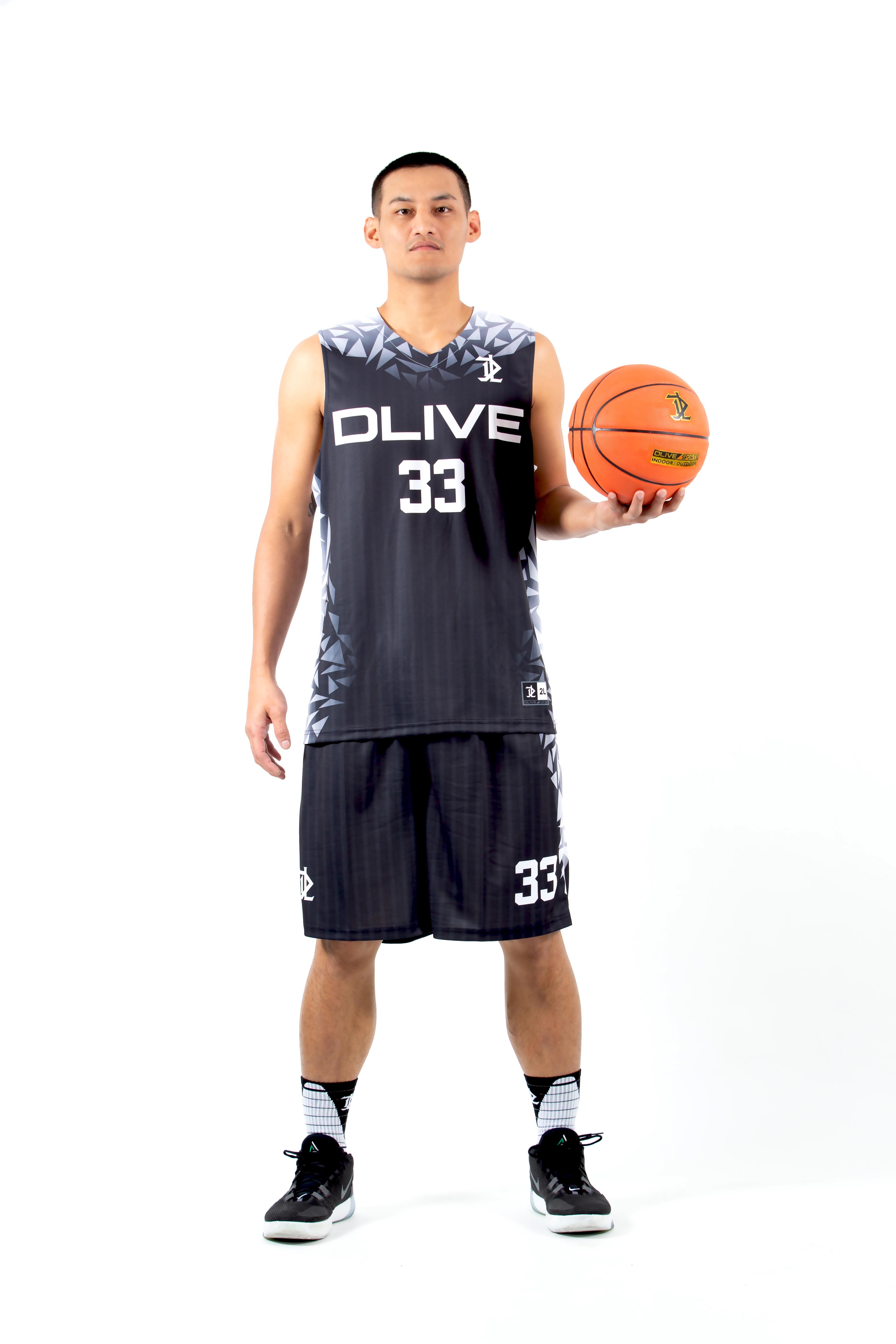 單面昇華V領籃球服 - 破鏡