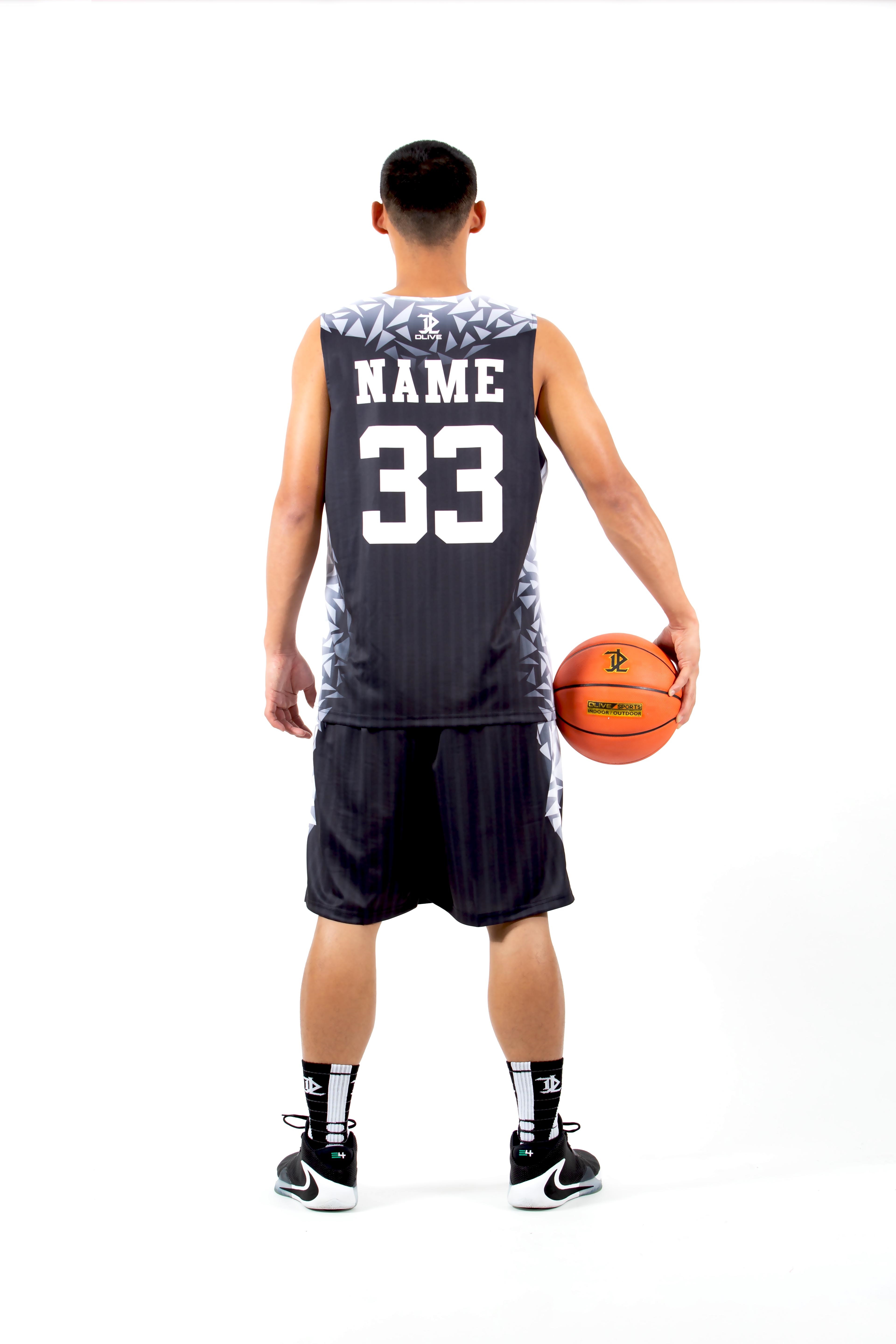 單面昇華V領籃球服 - 破鏡