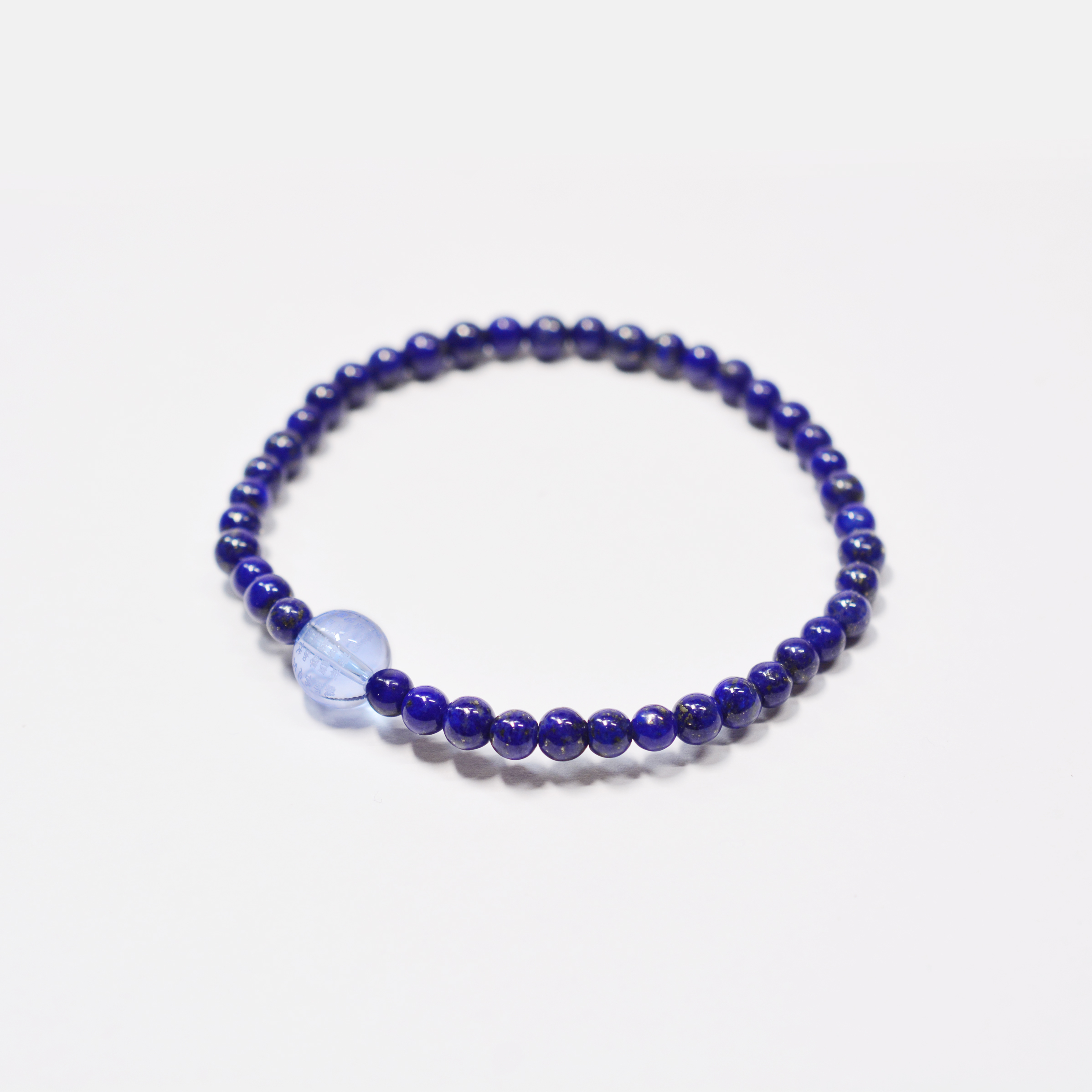 妙本手串系列 - 4mm 青金手串 (配：藥師佛心咒珠)