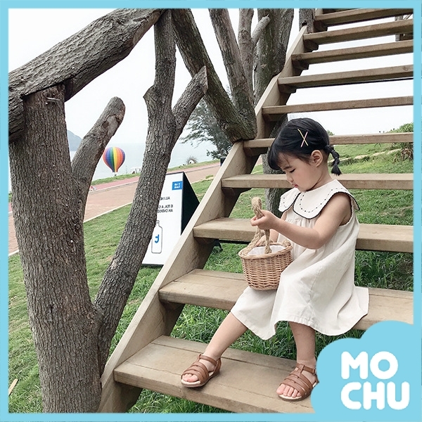 學院風大翻領連身裙(三色)