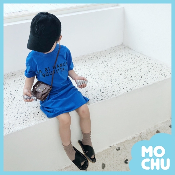 蝴蝶結開衩連衣裙(四色)