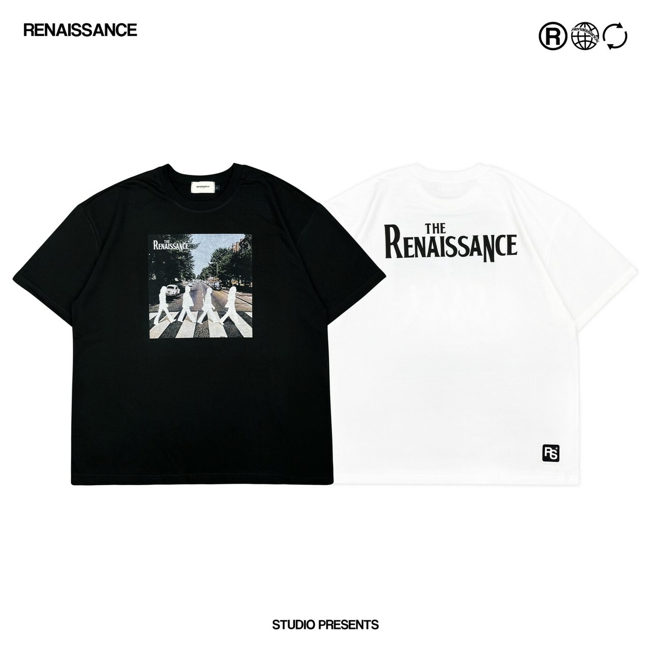 RENAISSANCE 披頭四 經典專輯封面 鏤空人像 短袖 T “ THE BEATLES TEE “