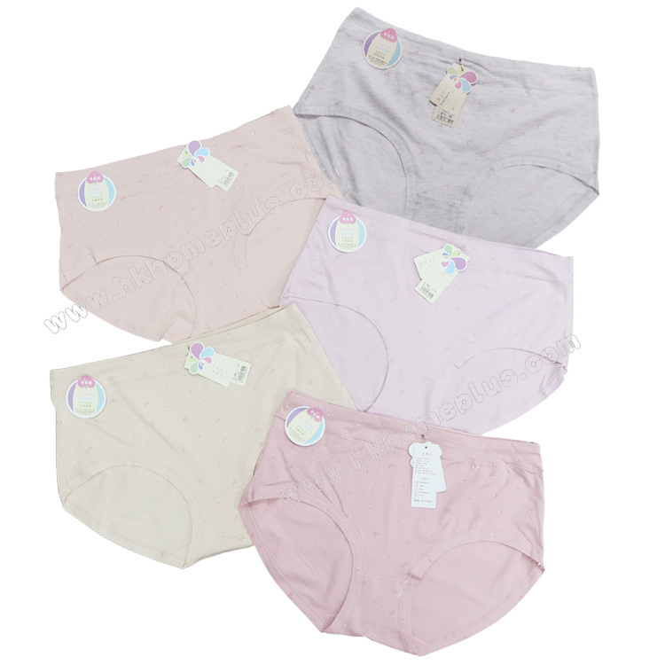 4條裝 加大碼印花棉內褲