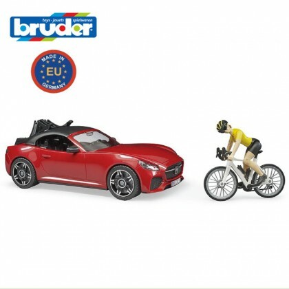 Bruder Roadster With Racing Bicycle And Cyclist BRU03485