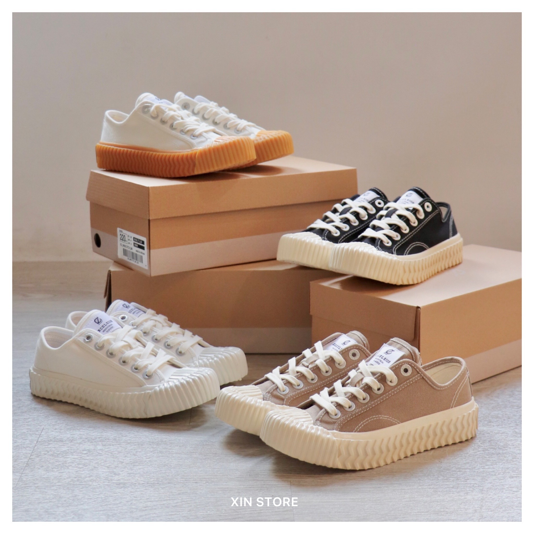 【現貨】Excelsior 韓國 手工 硫化 帆布鞋 餅乾鞋