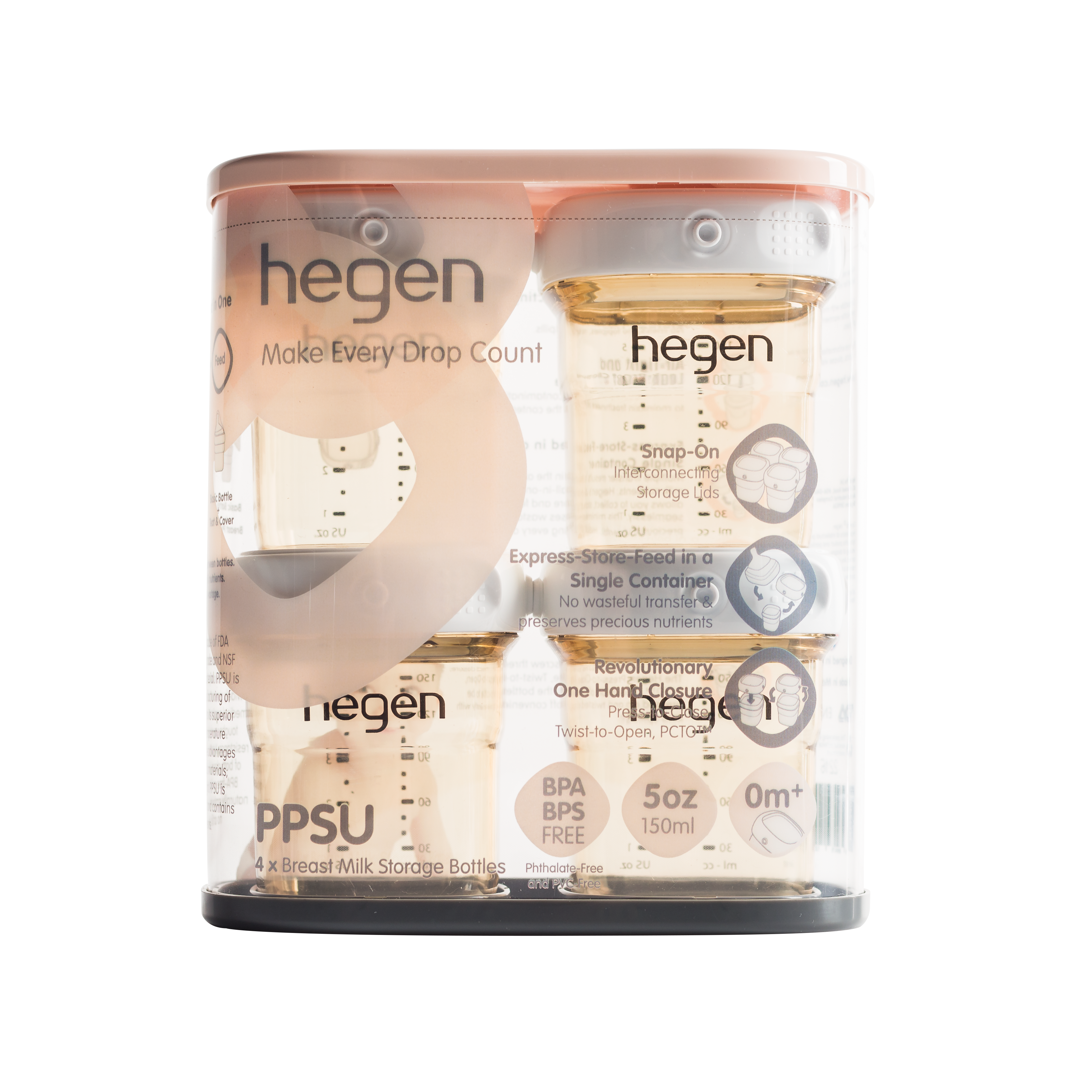 Hegen - PCTO™ PPSU多功能收納瓶 150ml / 5oz (4個裝)