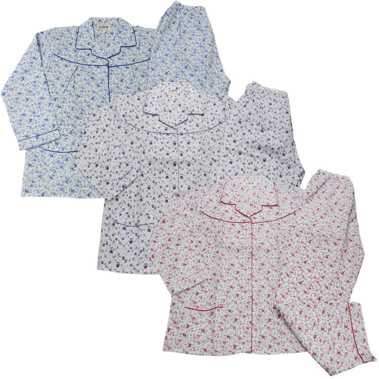 Long Bao: 女裝的確涼長袖長褲睡衣套裝 (M-XL碼)