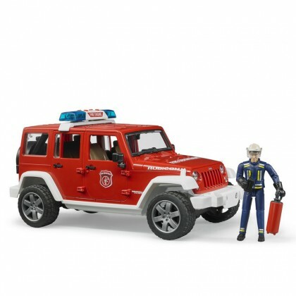 Bruder Jeep Wrangler Unlimited Rubicon Fire Dept Vehicle With Fireman BRU02528