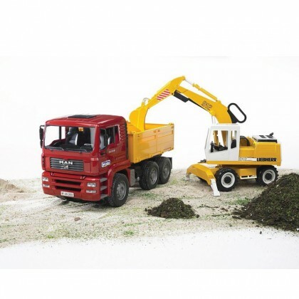 Bruder MAN TGA Construction Truck With Liebherr Excavator BRU02751