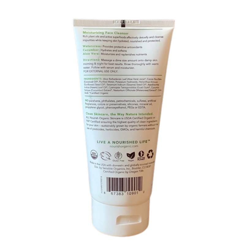 Nourish 有機保濕潔面乳 (最佳使用日期為2028年5月30日）