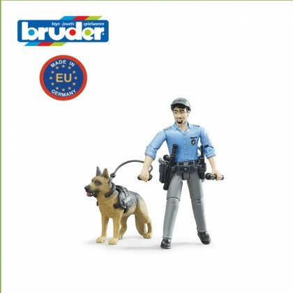 Bruder Bworld Police Officer With Dog BRU62150