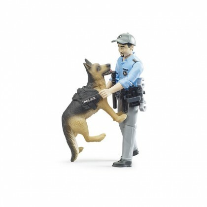 Bruder Bworld Police Officer With Dog BRU62150