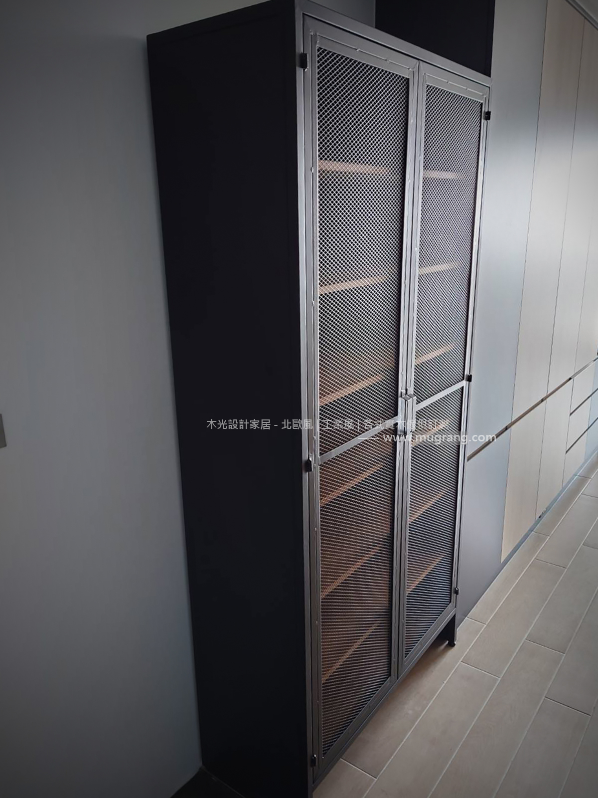 LOFT雙門實木鐵網鞋櫃(可訂製)