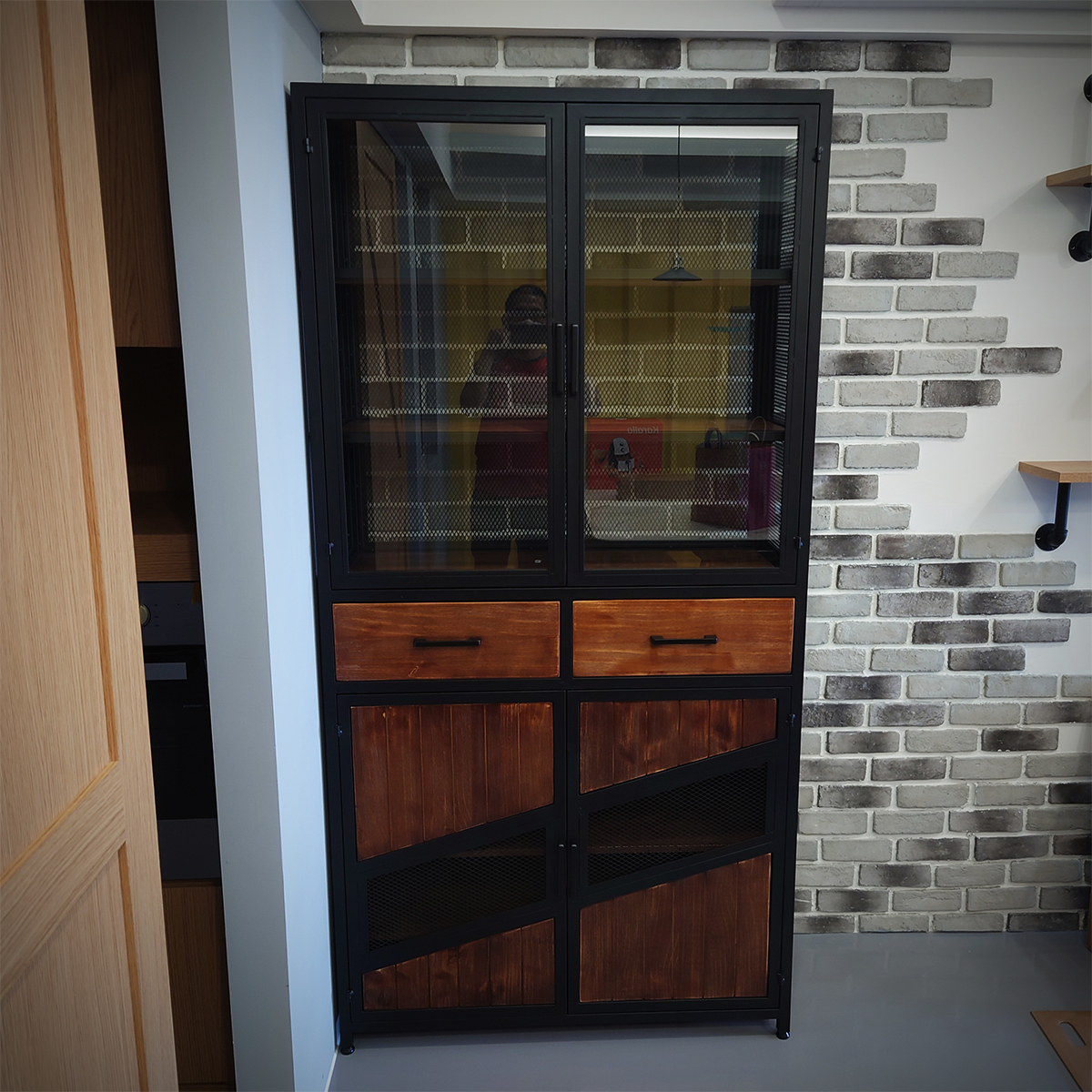 LOFT工業仿舊斜紋抽屜展示櫃|可訂製