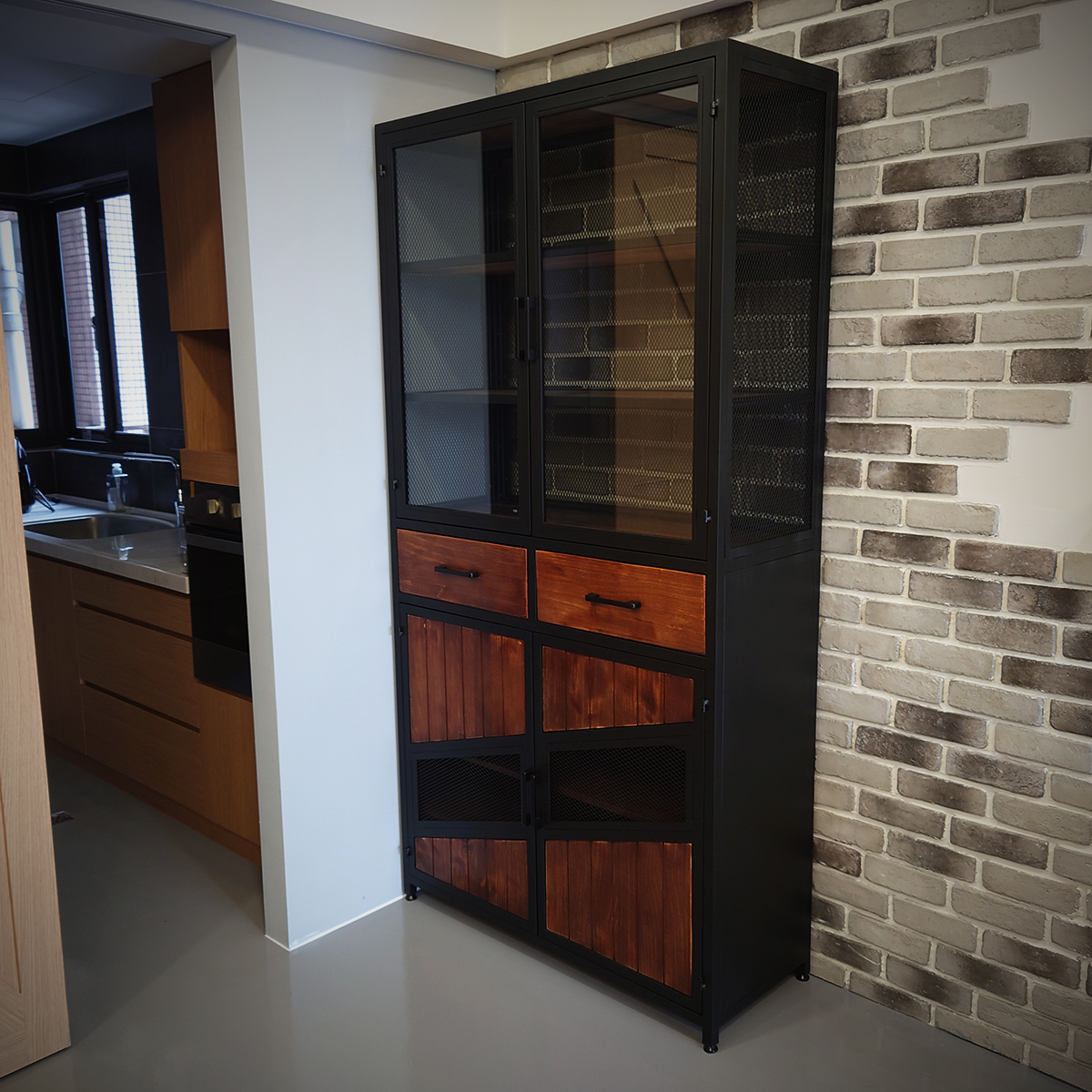 LOFT工業仿舊斜紋抽屜展示櫃|可訂製