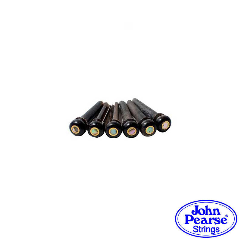 美製 John Pearse JPOP-PIN-HA-F 水牛角鑲貝 木吉他 止弦釘 附原廠皮套