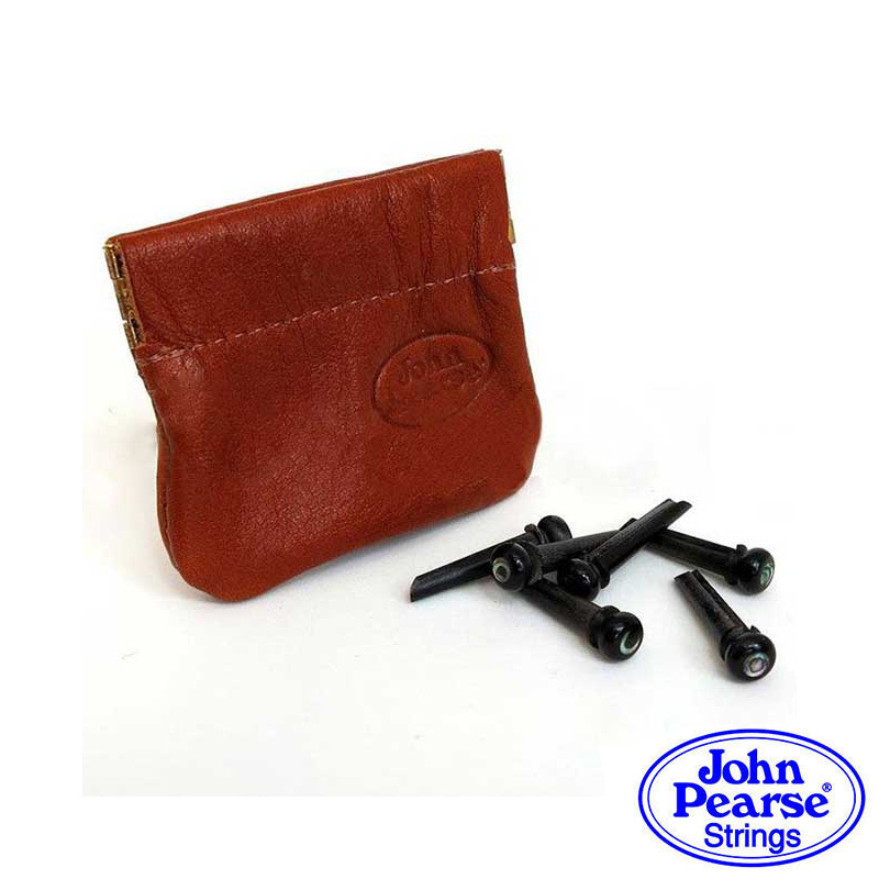 美製 John Pearse JPOP-PIN-HA-F 水牛角鑲貝 木吉他 止弦釘 附原廠皮套