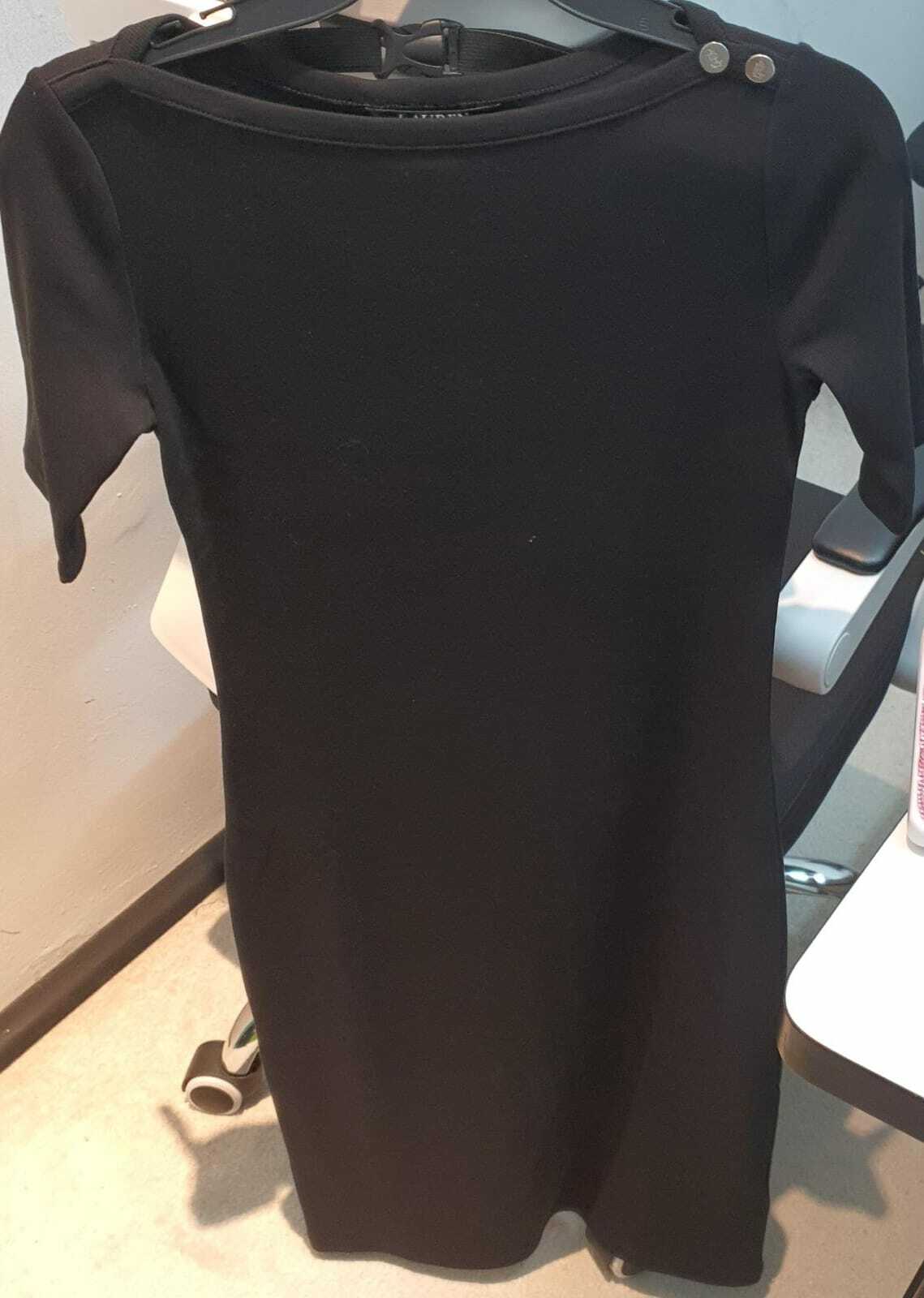 [S] PRL LAUREN WOMEN'S BLACK JERSEY DRESS WITH POCKETS, BLACK, 200796379002-BLACK (SRL20)