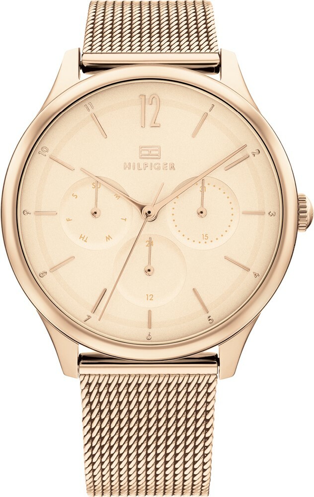 萬年鐘錶 - Tommy Hilfiger    優雅玫瑰金三眼女錶  1782457   錶徑38MM