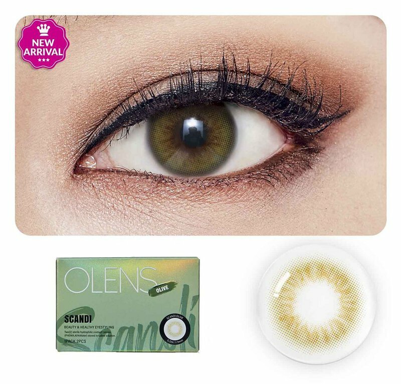 OLENS SCANDI 1 Month 月拋彩妝隱形眼鏡｜每盒2片 (Olive/ Light Gray/ Hazel / Gray / Aqua)