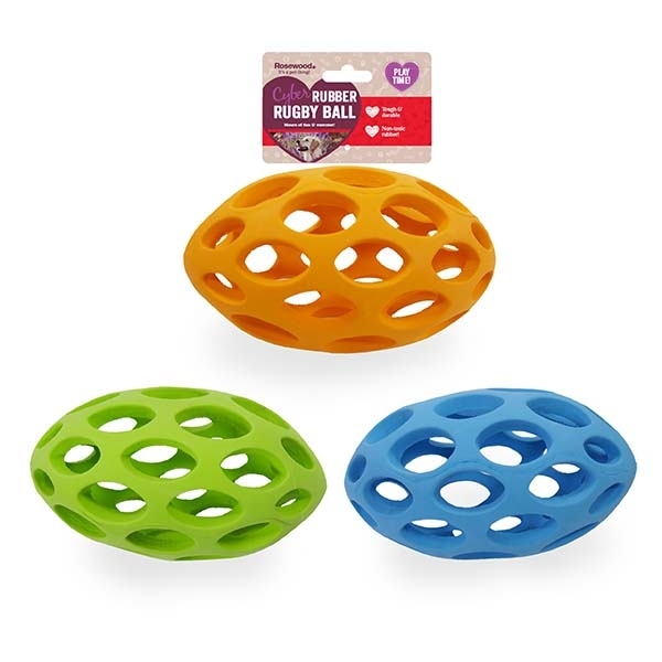Rosewood 橡膠玩具系列 - Lattice Rugby Ball (顏色隨機)
