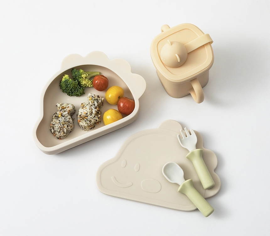 韓國直送 🇰🇷Bluemama Modui矽膠恐龍餐盤 (連蓋)