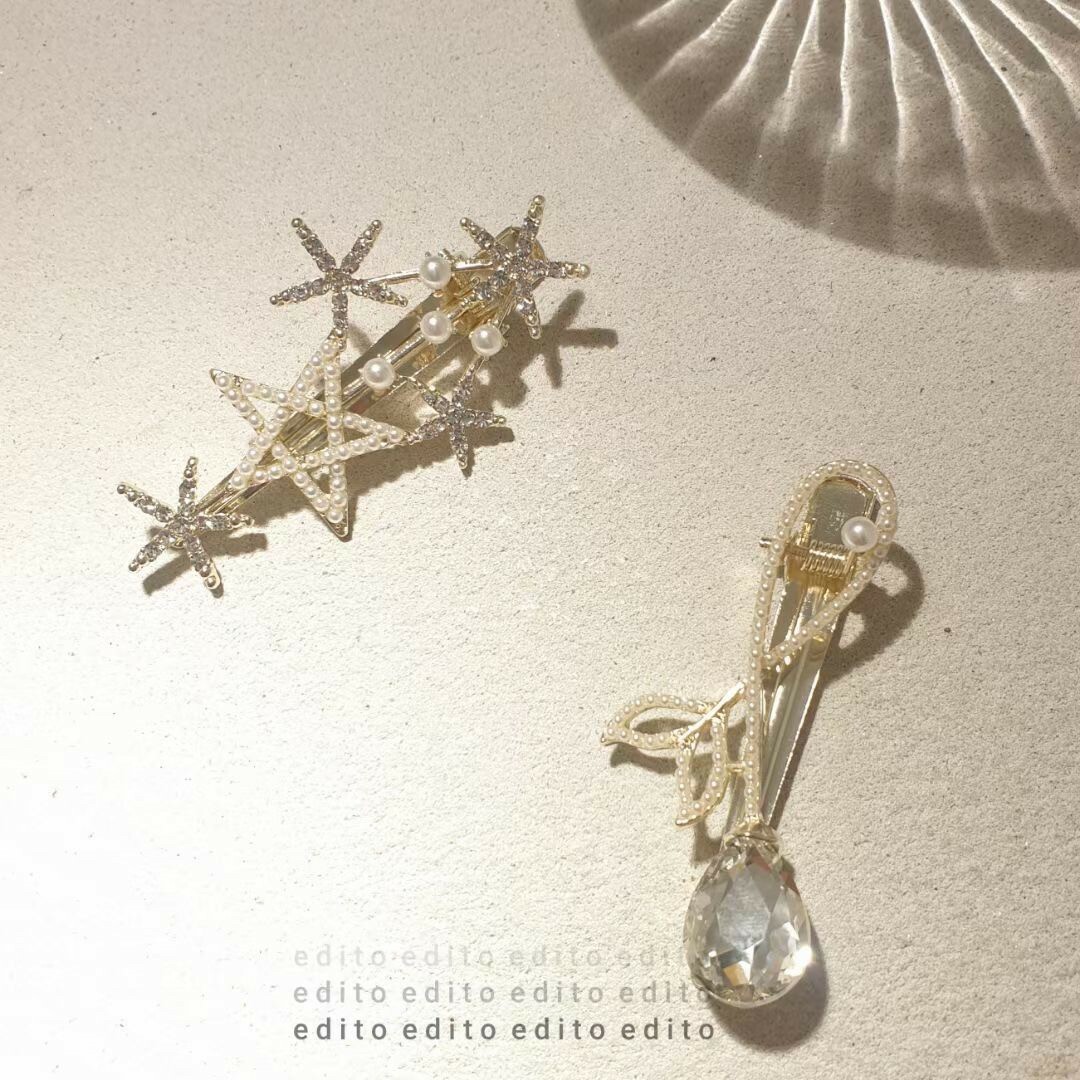 2205210珍珠小碎鑽造型髮夾