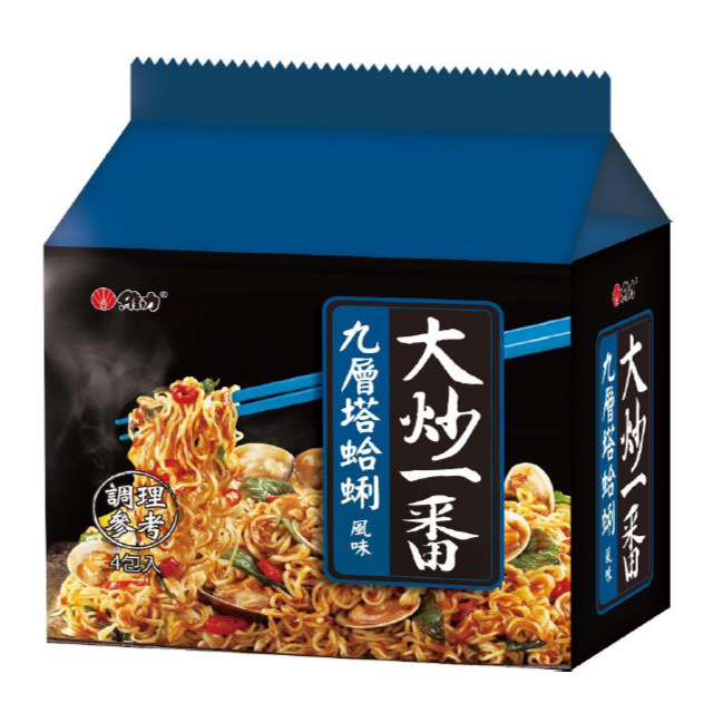 【維力】大炒一番包麵九層塔蛤蜊 (4入/袋)