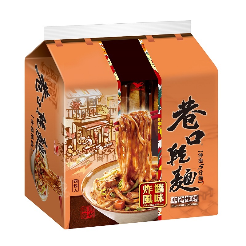 【統一】炸醬風味巷口乾麵100g (4入/袋)