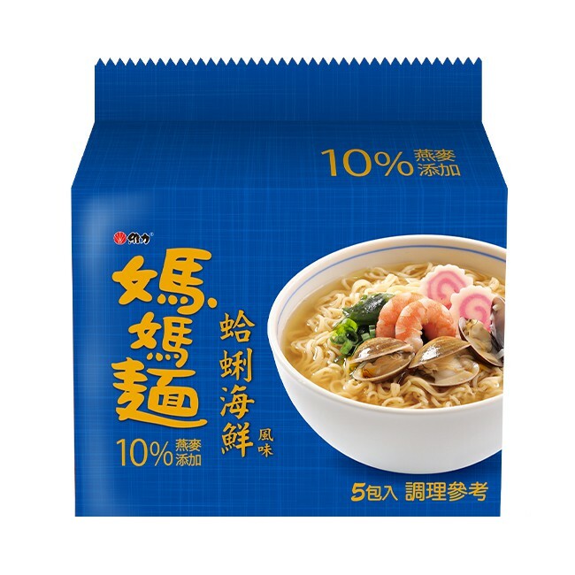 【維力】媽媽麵蛤蠣海鮮包麵80g  (5入袋)
