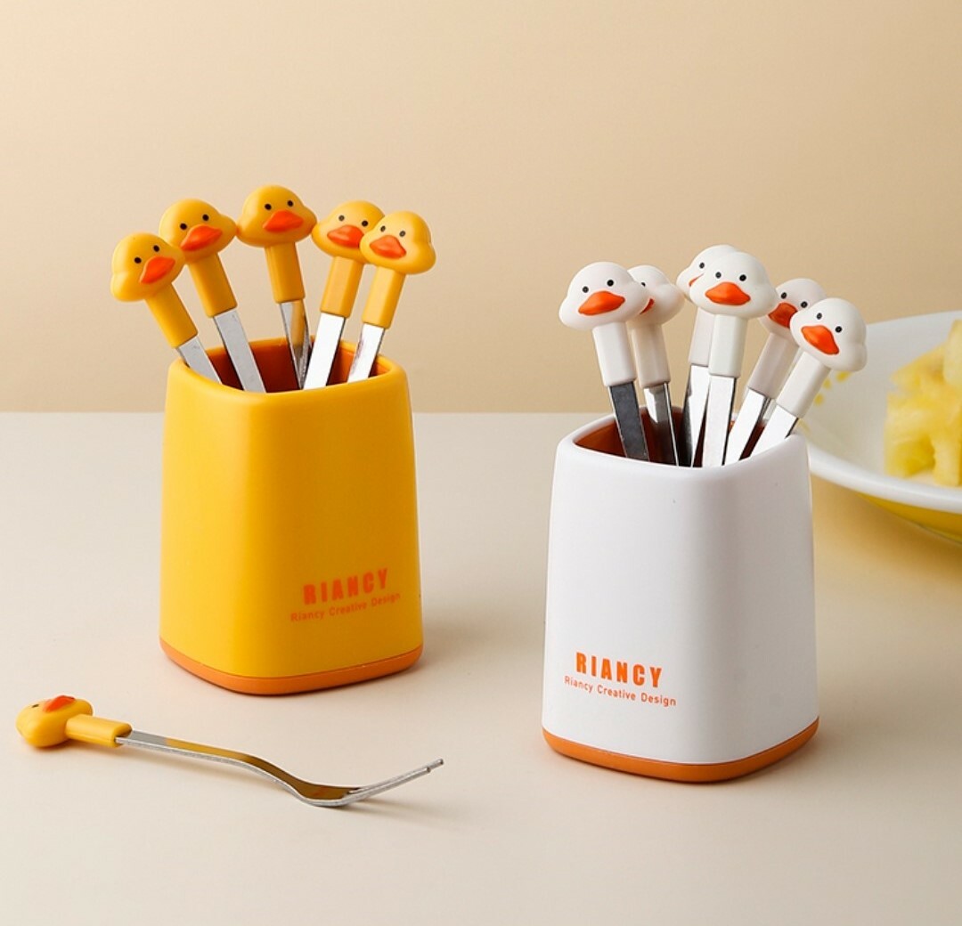 動物造形水果叉套組