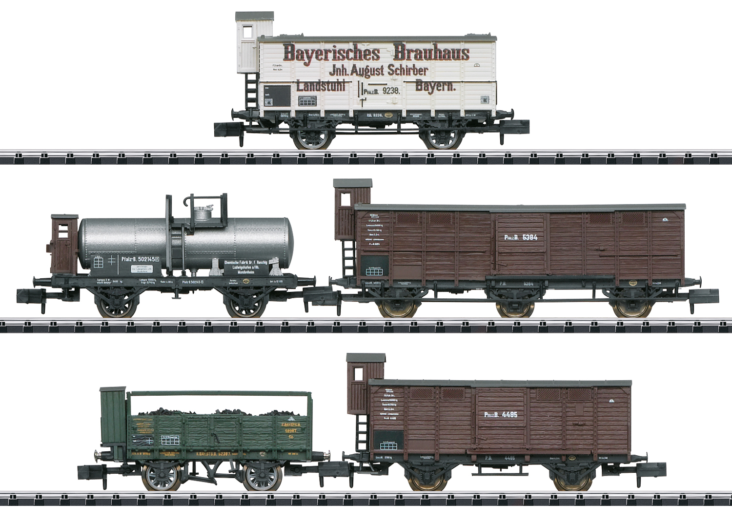 Trix 15284 N Scale K.Bay.Sts.B Ep I Palatinate Freight Car Set
