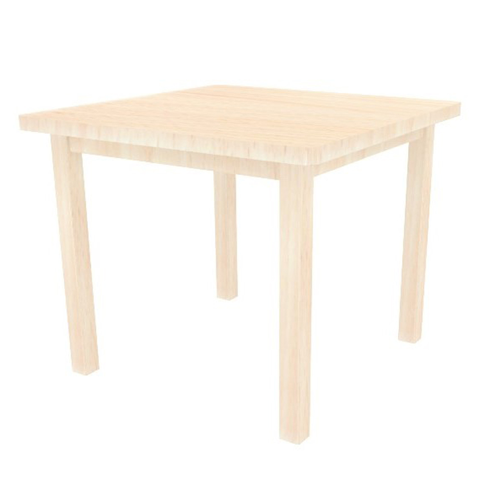 Square Table with Wooden Legs, Classic