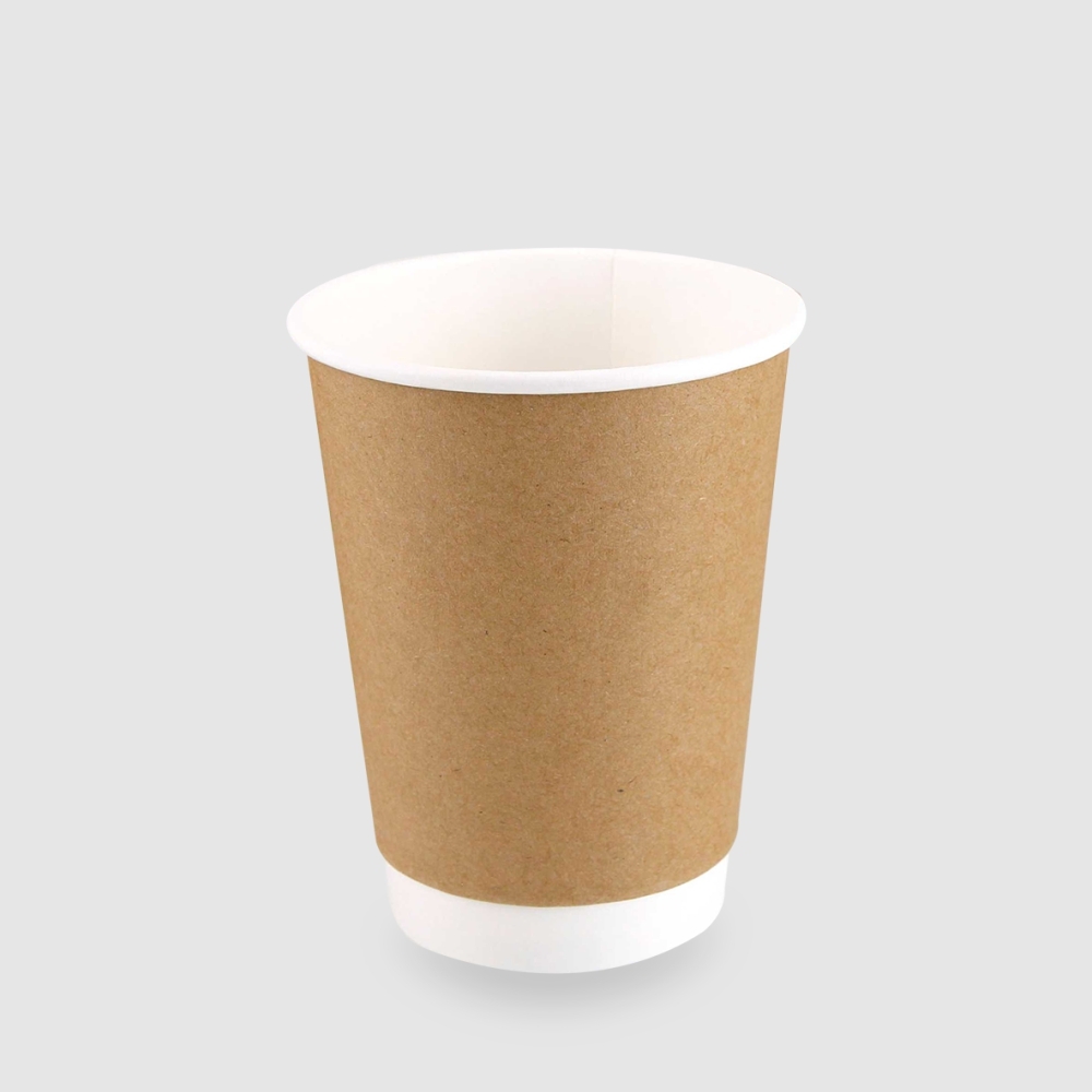 公版雙層中空杯 12oz 牛皮