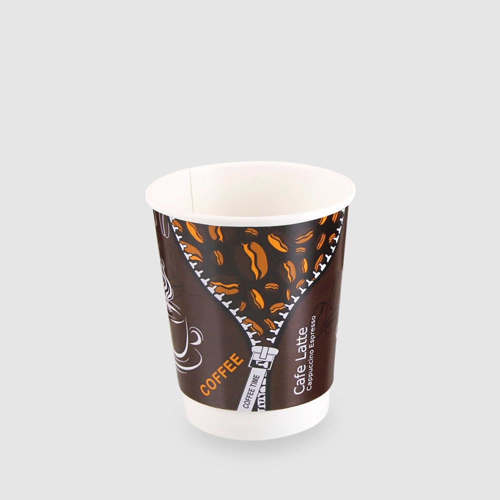 公版雙層中空杯 8oz 咖啡-拉鍊版