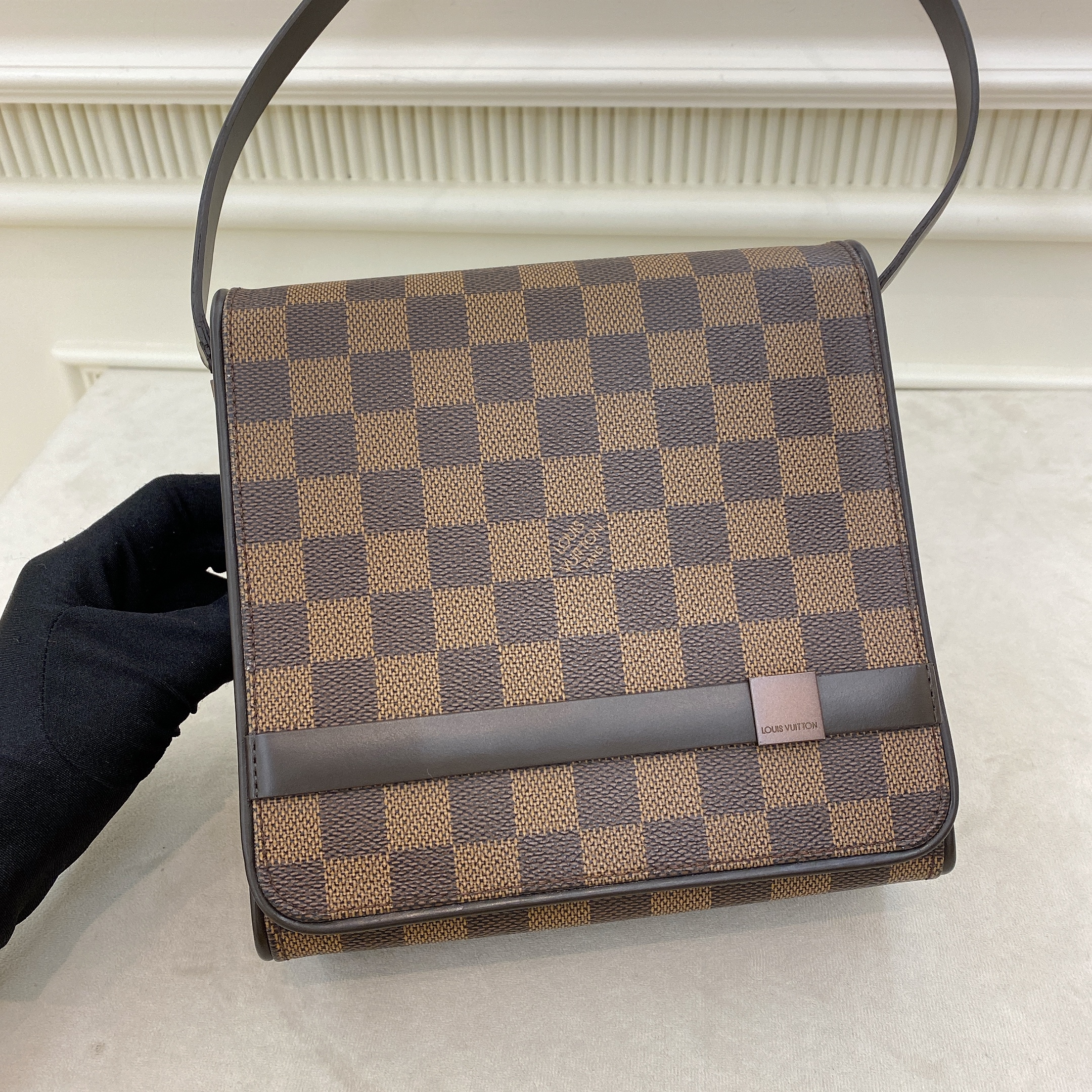 Louis Vuitton Tribeca Long Damier Ebene Shoulder Bag on SALE