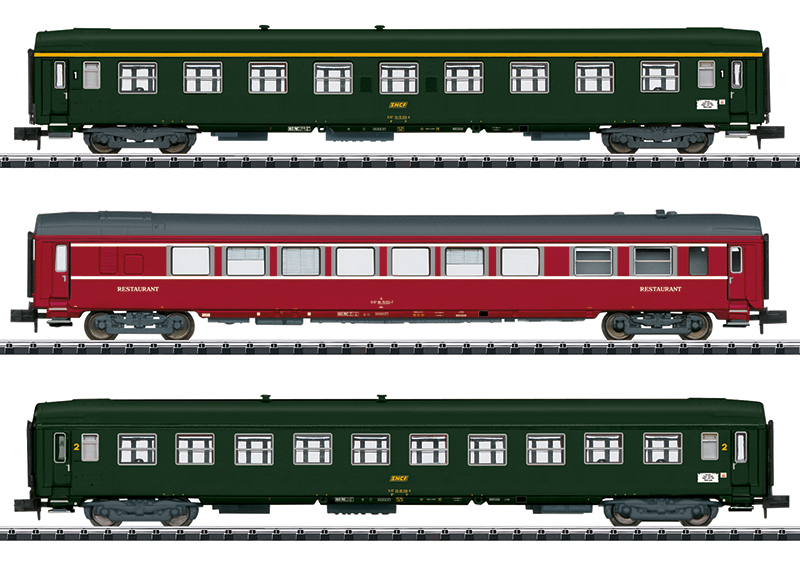 Trix 18219 N Scale SNCF Nizza-Paris Express Train Passenger Car Set